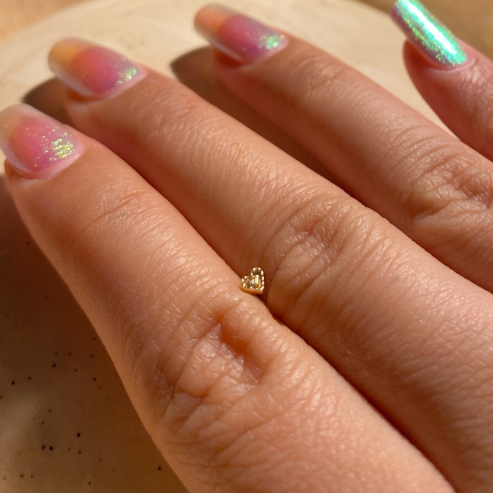 LeRoi 14K Yellow Gold Fancy Heart Threadless End